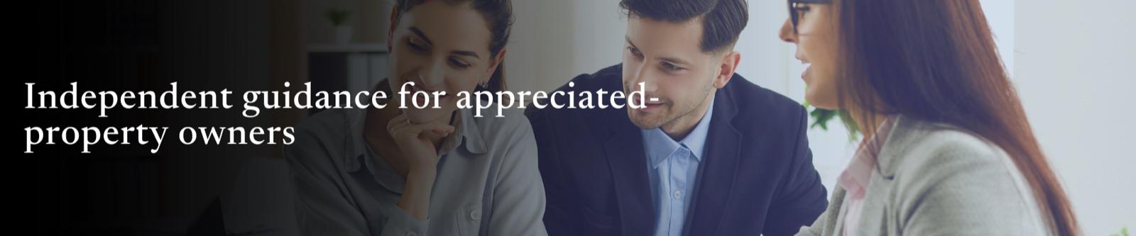 A specialist meeting property owners at their home