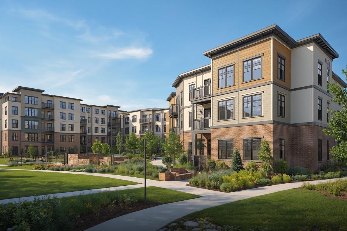 Class-A apartment building of the kind held in a Delaware Statutory Trust